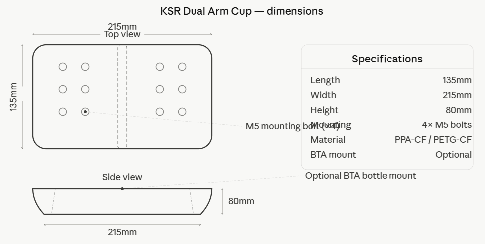 Dual Arm Cup
